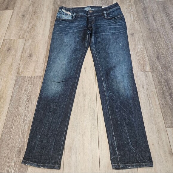 Diesel Matic Stretch Denim Jeans Dark Wash Straight Relaxed Women's 31 - Picture 1 of 12